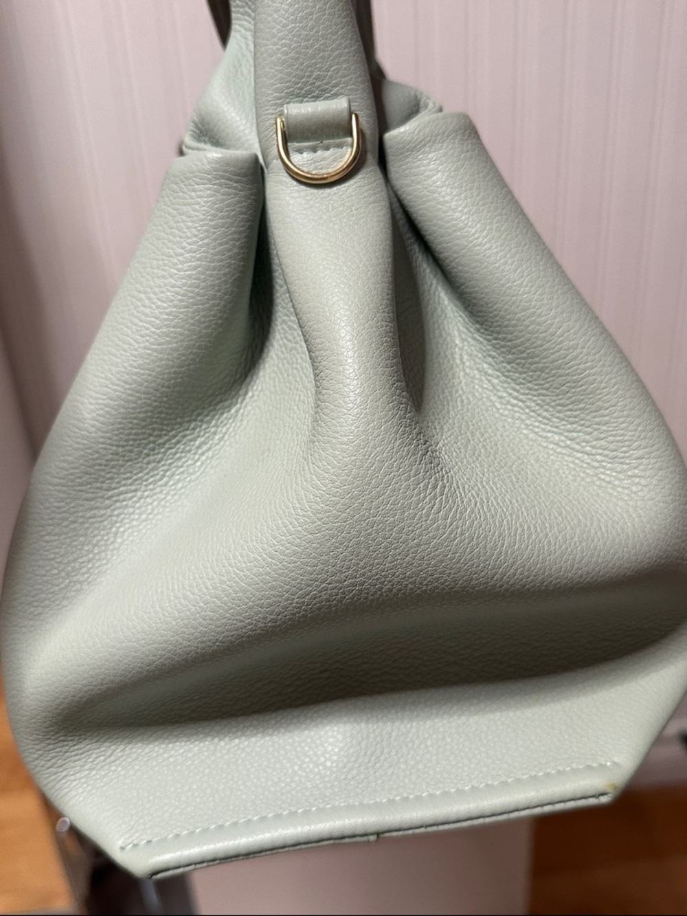 Polene Numero Neuf Mint Green Leather Handbag - Picture 11 of 14